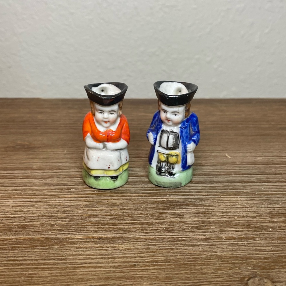 Vintage Toby Toothpick Holders, Small Toby Style Pitcher, Japan Set Of 2 Mini